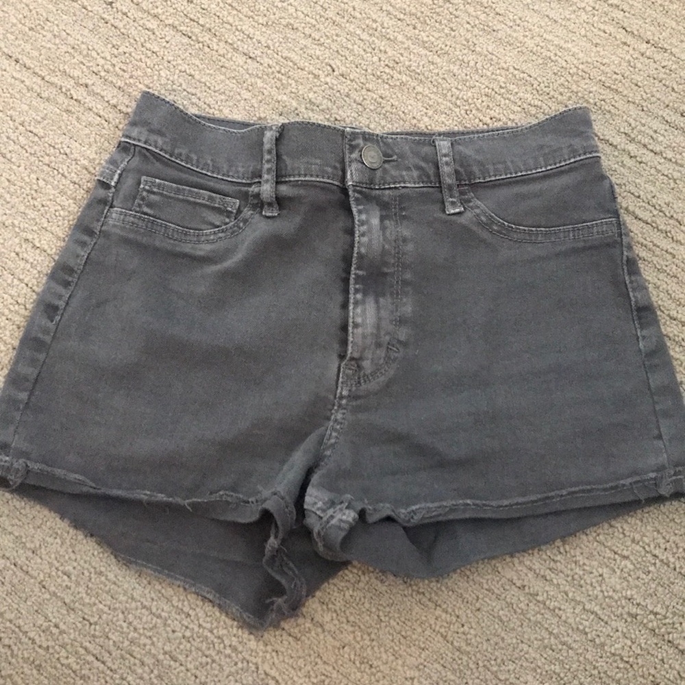 High waisted grey Hollister shorts